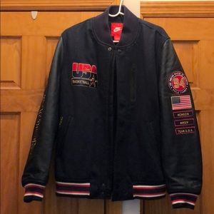 NIKE DreamTeamUSA 1994 Destroyer Wool Leather Coat